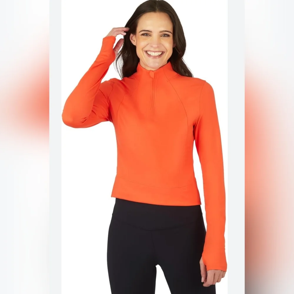 Yogalicious Lux- Lux Crosstrain Everyday Half Zip Jacket with Thumbholes - Picture 1 of 2
